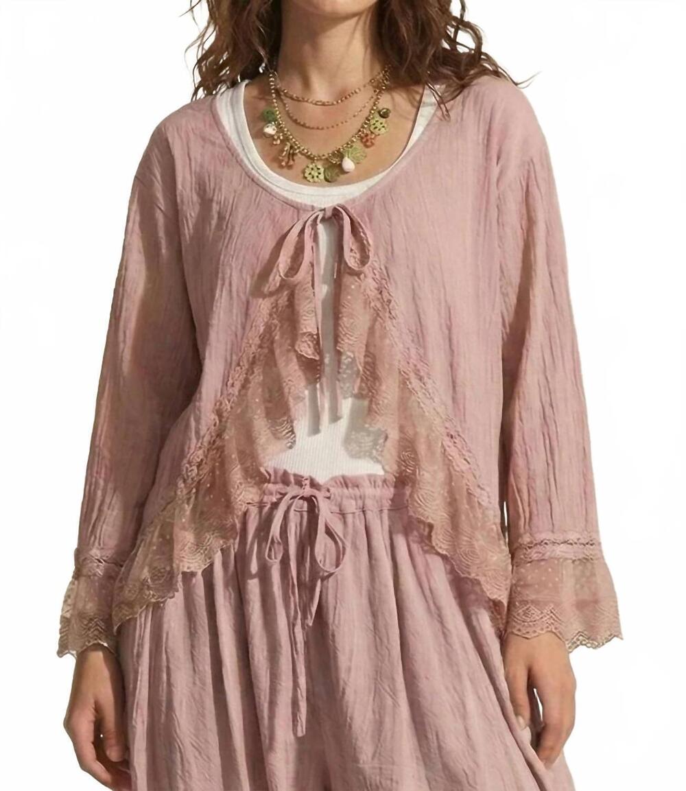 NEW JADED GYPSY alluring romance jacket in blush
